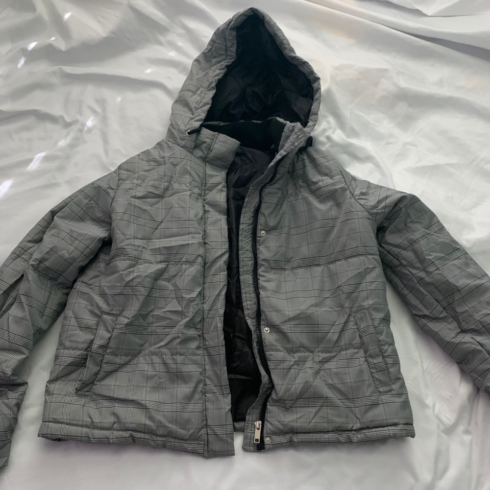 Plaid winter coat